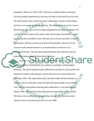 Cognition, Language, and Brain: Dyslexia