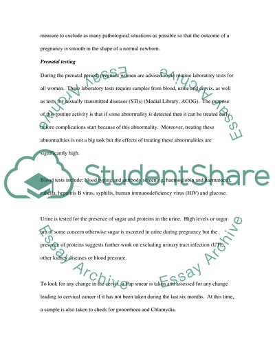 Prenatal Testing and Screening