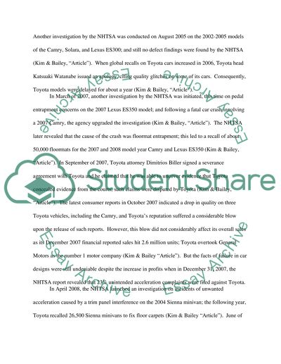 Crisis Within an Organization