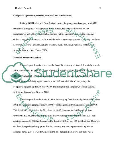 HP Finanical Analysis