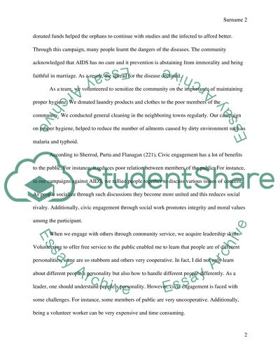 Civic engagement experiences