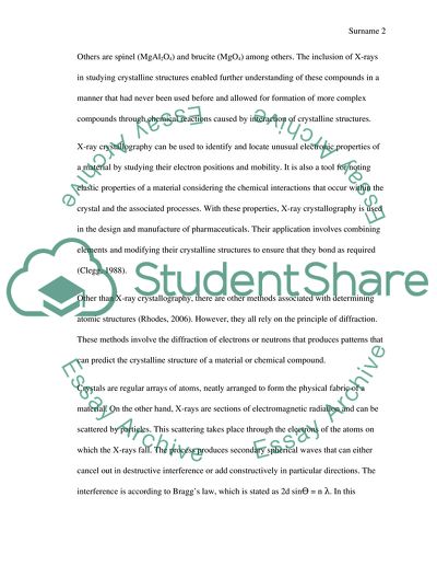 X-ray crystallography
