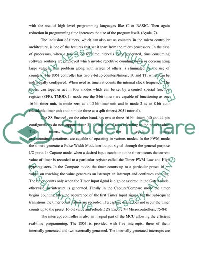 Microprocessor Systems (Micro-controller Research)