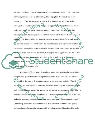 Zora Neale Hurston and Her Importance to American Literature