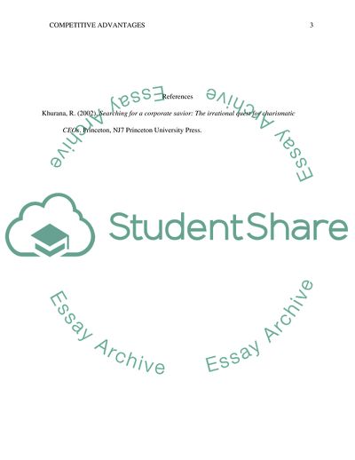 Competitive Strategies