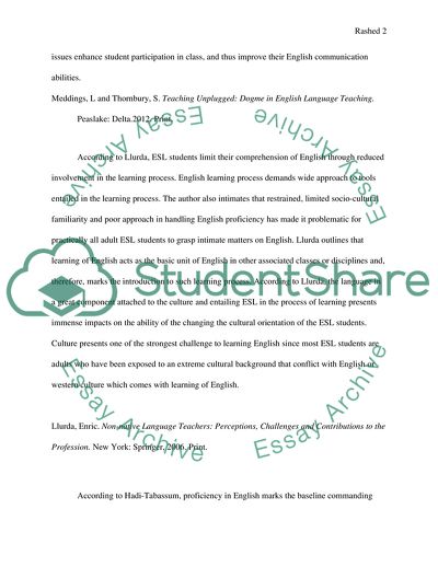 The Effect of Language and Power in the English Second Language Classroom