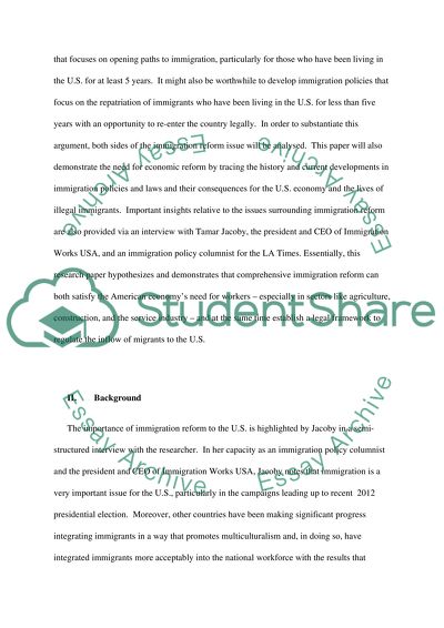 Immigration reform and economic growth