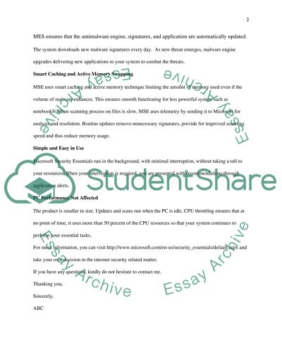 Example of business letter