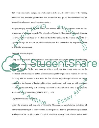 Scientific Management and Internet: Before the 1920s and After 1920s