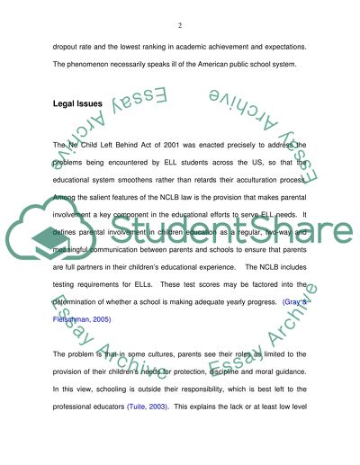 English Language Learning of Immigrant Students in the US