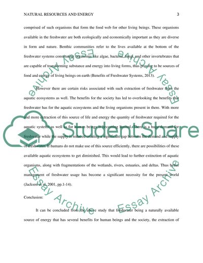 Natural Resources and energy paper