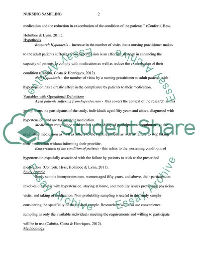 Nursing Sampling and the Provision of Quality Healthcare