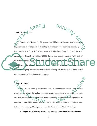 Maritime Transportation Industry