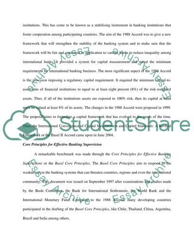 Basel Core Principles on Developing Countries