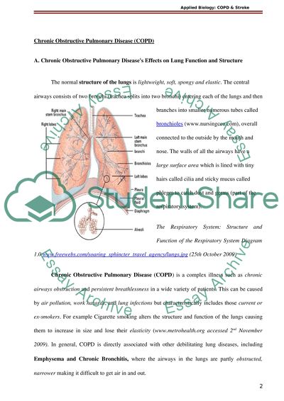 APPIED BIOLOGY: COPD AND STROKE1
