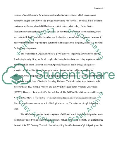 Globel health presentation