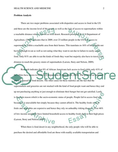 Disparities and access to healthy food in the United States