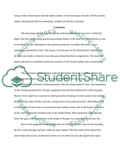 Application of specific energy and momentum function