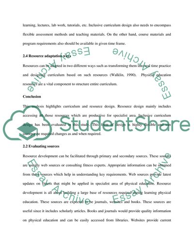 Design in Context of Physical Education