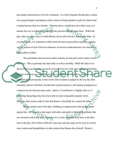 Love and its Dramatic Effect on Romeo and Juliet