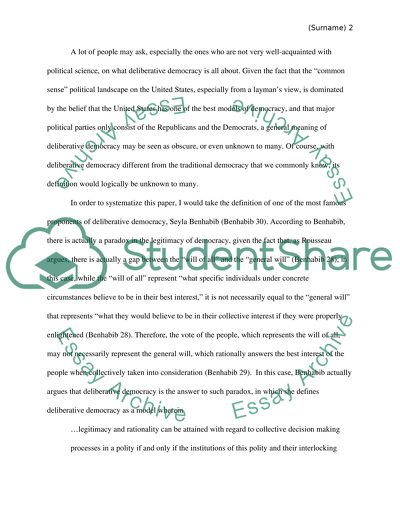 Democracy and Citizenship