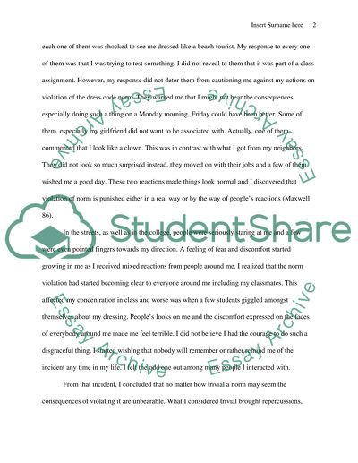 Norm Violation Assignment