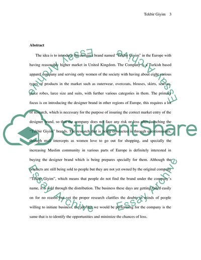 The market entry strategy of international fashion brand