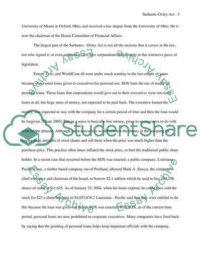 Impacts of Sarbanes-Oxley Act on UK Companies