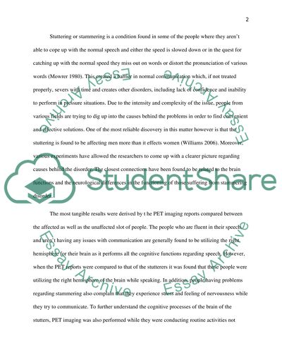 Stuttering and the Brain