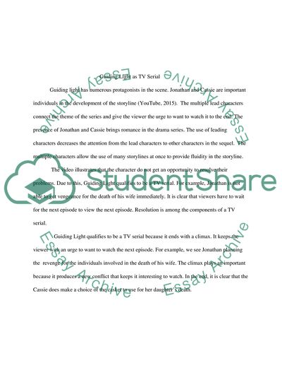 Melodrama and TV serial in Guiding Light