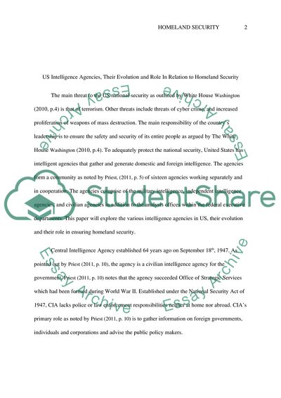 The Various Intelligence Agencies in the US