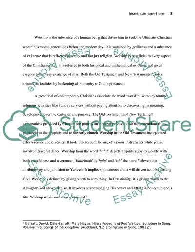 The New Testament Concept of Worship