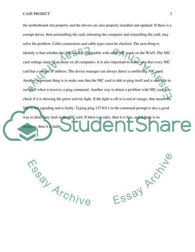 Case Project Troubleshooting WANs
