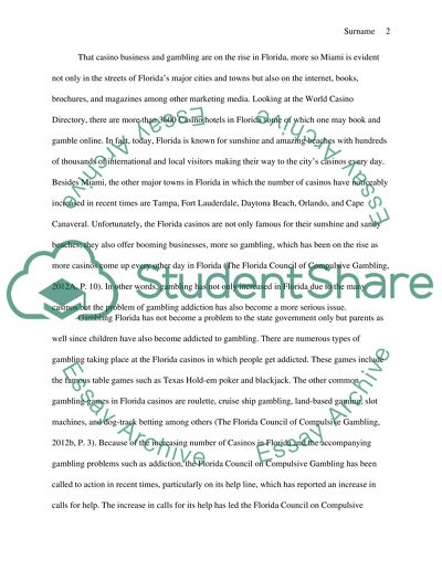 Gambling Addictions in Florida