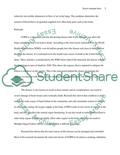Patients Care: Chronic Obstructive Pulmonary Disease