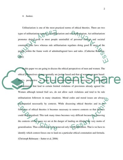 Do Women Have a Distinctive Ethical Perspective