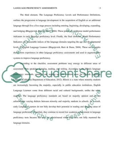 Language Proficiency Assessments