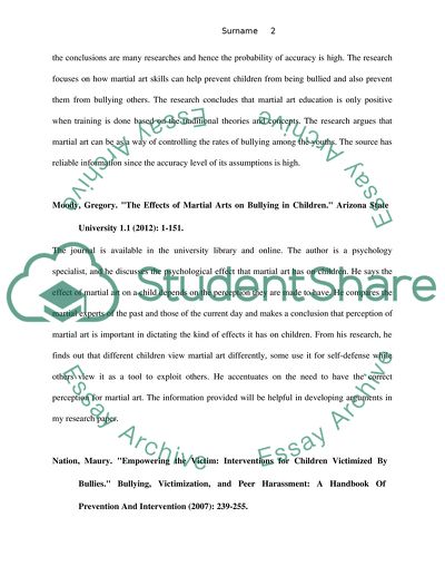 Positive Effects of Martial Arts on Bullying Among the Youth