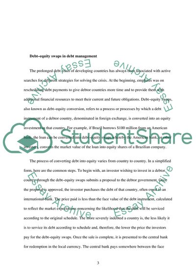 The International Debt Crisis