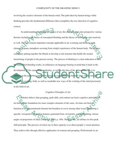 Complexity of the Drawing Mind: Cognitive Science of Art