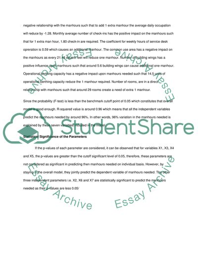 Statistical Significance of the Parameters