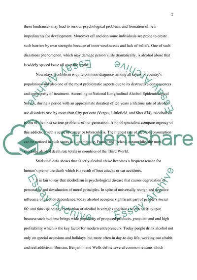 Alcoholism and Human Development