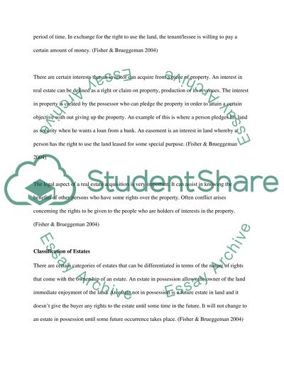 Acquisition and Disposal of Land and Real Estate