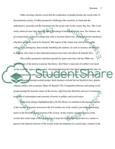 The Conflict Theoretical Perspective