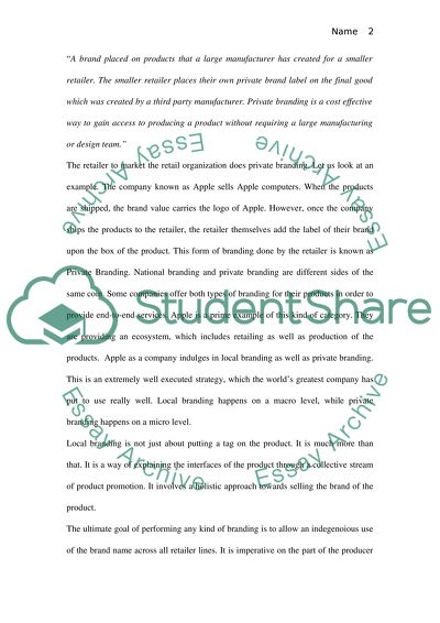 National Branding vs Private Branding