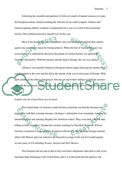 What Were Four Major Causes of WWI