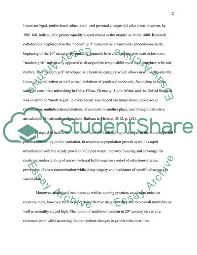 How did notions of the traditional woman develop in the 20th century and what purposes did this serve