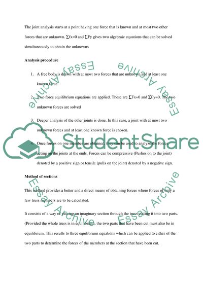 Analysis of determinate trusses