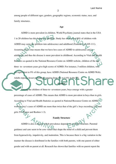 Social Epidemiology Of ADHD in the USA