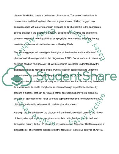 Identifying Hyperactive Children: Attention-Deficit Hyperactivity Disorder